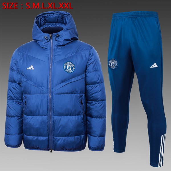 Abrigo Plumón Manchester United Conjunto Completo 2024-25 Azul
